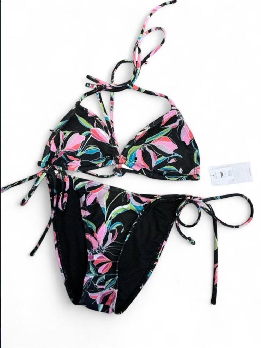 Volcom Dream In Bloom Triangle Bikini Set Size Small NWT